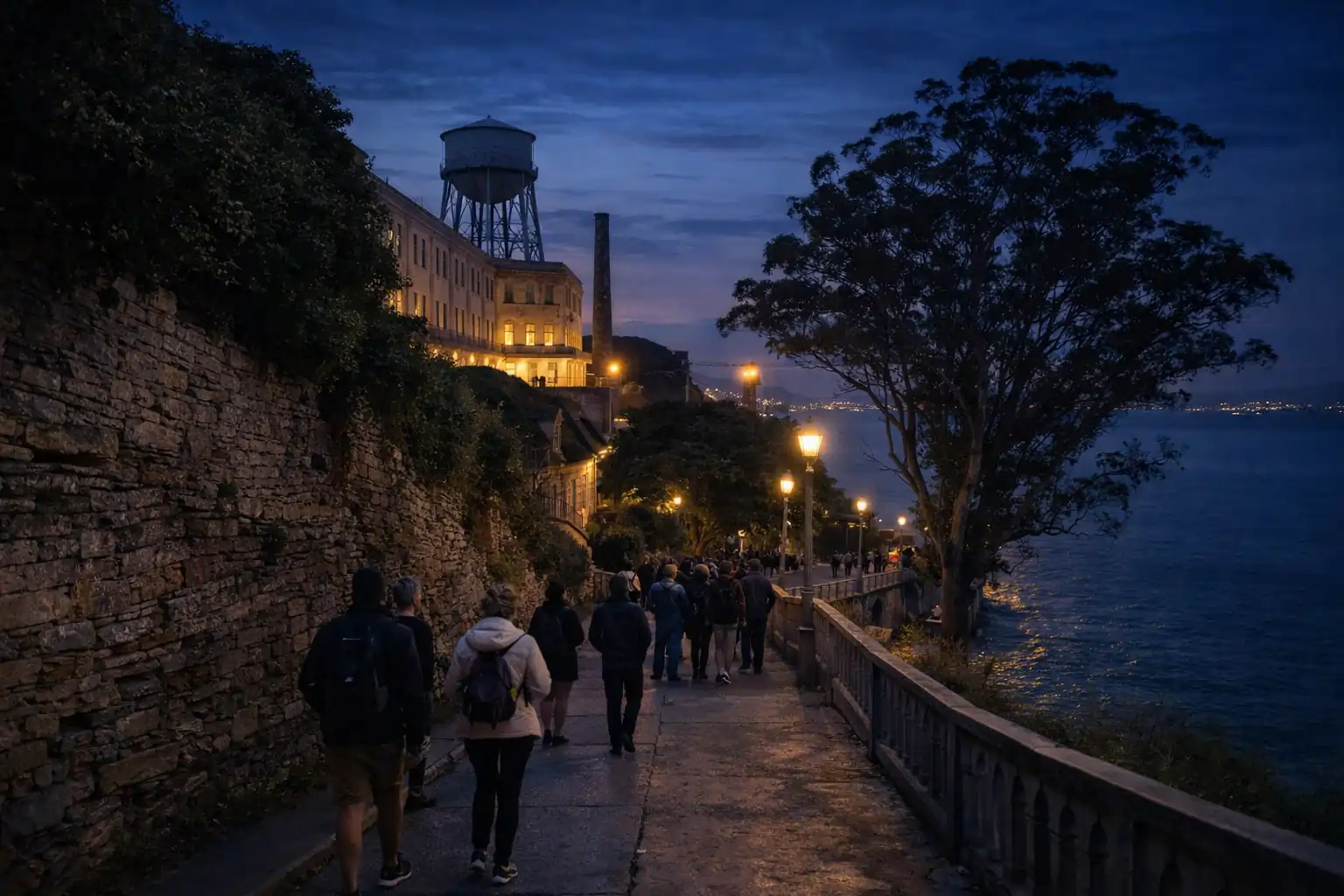 arrival and walk to the cellhouse