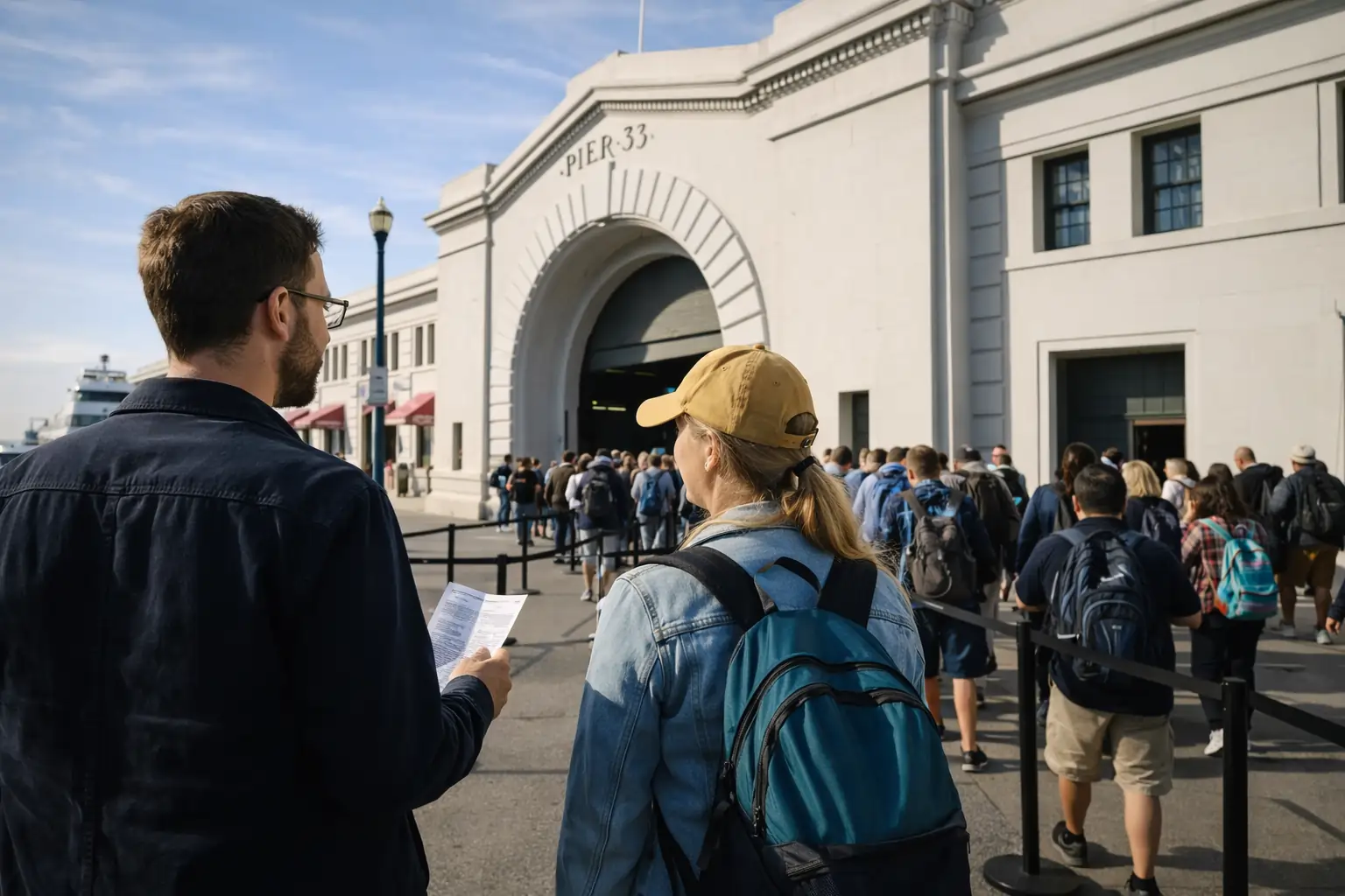 arrive early at pier 33